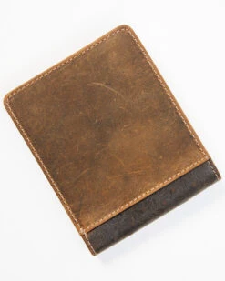 Cody James Men's Brown Ostrich Bifold Tooled Wallet -Men Western Cowboy 2000351827 200 P3