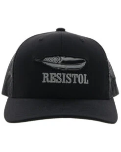 Hooey Men's Resistol Americana Feather Patch Mesh Back Trucker Cap -Men Western Cowboy 2000356402 001 P3