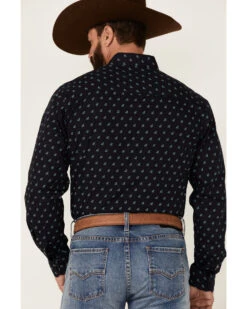 Cinch Men's Modern Fit Geo Print Long Sleeve Button Down Western Shirt  -Men Western Cowboy 2000357799 410 P4