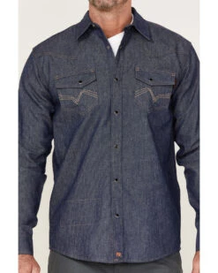 Cody James Men's FR Denim Mount Vernon Long Sleeve Snap Work Shirt  -Men Western Cowboy 2000357966 402 P3