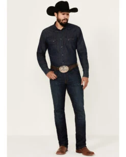 Kimes Ranch Men's Roger Dark Wash Stretch Slim Bootcut Jeans 