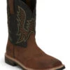 Justin Men's Stampede Bolt Pull On Western Work Boots - Nano Composite Toe 