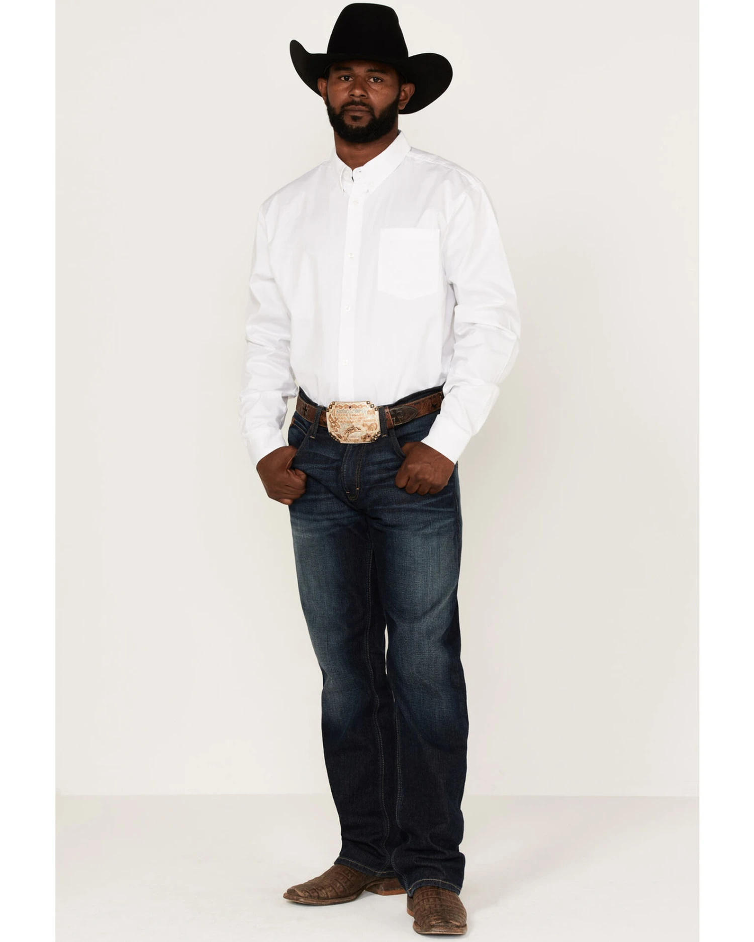 RANK 45 Men's Basic Twill Long Sleeve Button-Down Western Shirt - Big 2 RANK 45 Men's Basic Twill Long Sleeve Button-Down Western Shirt - Big - Image 2