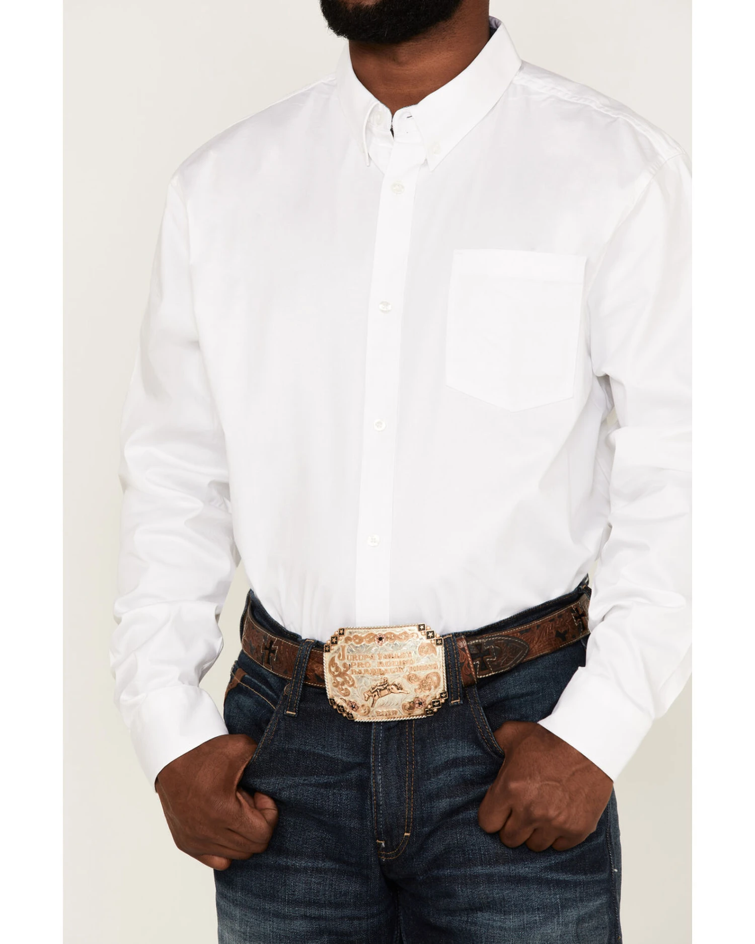 RANK 45 Men's Basic Twill Long Sleeve Button-Down Western Shirt - Big 3 RANK 45 Men's Basic Twill Long Sleeve Button-Down Western Shirt - Big - Image 3