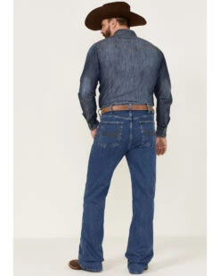 Blue Ranchwear Men's Buckaroo Medium Wash Stretch Regular Bootcut Jeans  -Men Western Cowboy 2000359502 414 P3