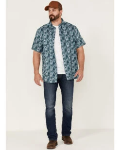Gibson Men's Saguro Floral Print Short Sleeve Button Down Western Shirt  -Men Western Cowboy 2000359542 450 P2