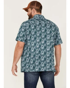 Gibson Men's Saguro Floral Print Short Sleeve Button Down Western Shirt  -Men Western Cowboy 2000359542 450 P4