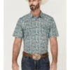 Cody James Men's Vista Paisley Print Short Sleeve Snap Western Shirt - Big & Tall 