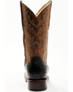 Cody James Men's Saddle Black Full-Quill Ostrich Exotic Western Boots - Broad Square Toe  -Men Western Cowboy 2000359778 001 P5