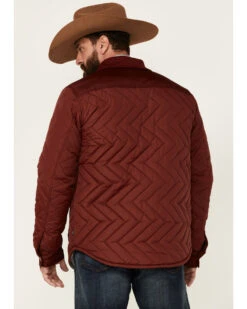 Kimes Ranch Men's Solid Burgundy Skink Zip-Front Quilted Jacket  -Men Western Cowboy 2000360308 640 P4