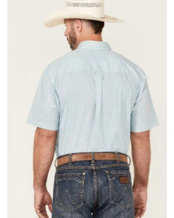 George Strait By Wrangler Men's Short Sleeve Button Down Western Shirt  -Men Western Cowboy 2000360617 440 P4