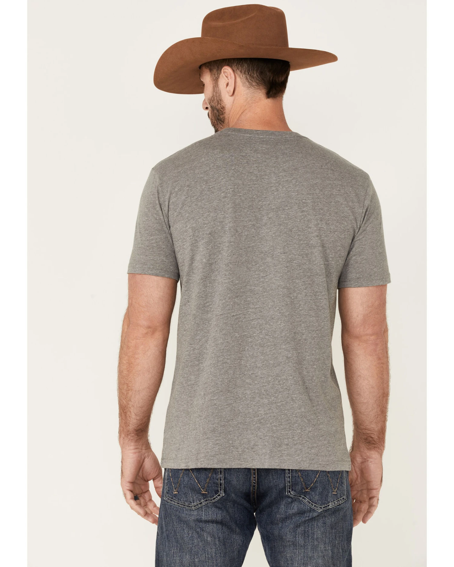 Wrangler Men's Heather Gray Longhorn Car Graphic Short Sleeve T-Shirt 4 Wrangler Men's Heather Gray Longhorn Car Graphic Short Sleeve T-Shirt - Image 4