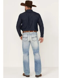 Cinch Men's Light Stonewash White Label Peformance Stretch Relaxed Straight Jeans  -Men Western Cowboy 2000362805 402 P3