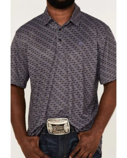 Ariat Men's Nine Iron Geo Print Polo Shirt  -Men Western Cowboy 2000363104 001 P3