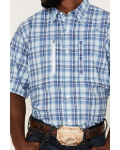 Ariat Men's VentTEK Dutch Plaid Short Sleeve Button Down Western Shirt  -Men Western Cowboy 2000363134 400 P3