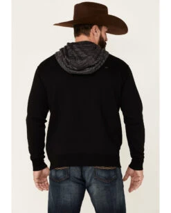 Hooey Men's Lock-Up Logo Graphic Hooded Sweatshirt - Black & Gray  -Men Western Cowboy 2000363529 001 P4