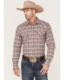 Cinch Men's Modern Fit Small Plaid Long Sleeve Snap Western Shirt 