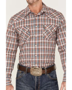 Cinch Men's Modern Fit Small Plaid Long Sleeve Snap Western Shirt  -Men Western Cowboy 2000363585 900 P3