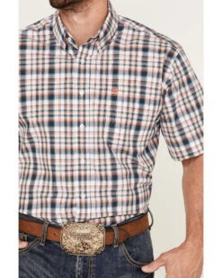 Cinch Men's Large Plaid Print Short Sleeve Button Down Western Shirt  -Men Western Cowboy 2000363595 100 P3