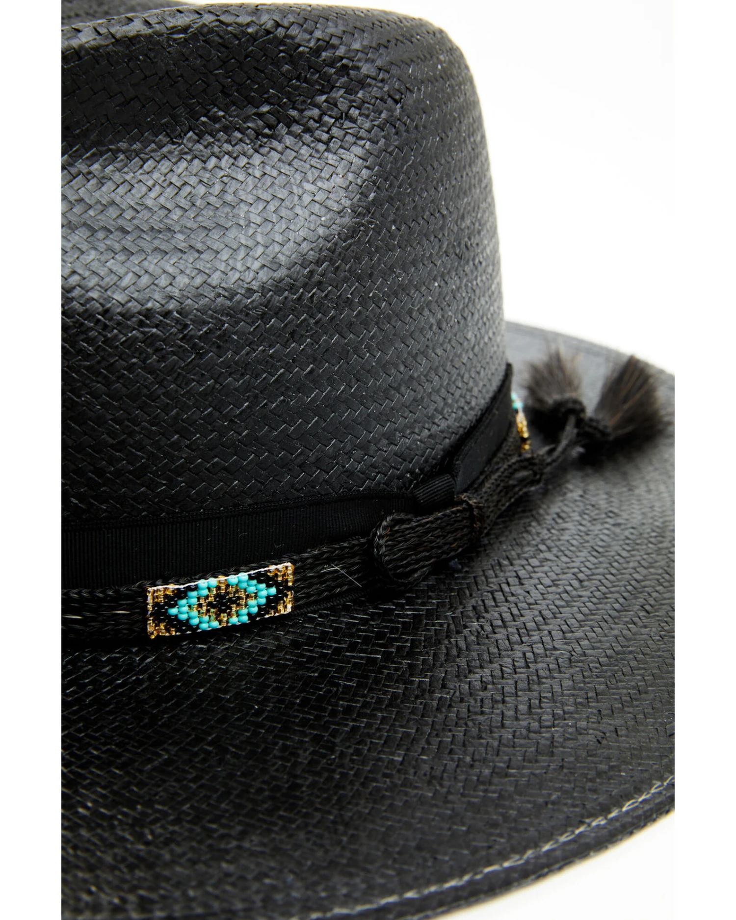 Stetson Men's Helix Beaded Western Straw Hat 2 Stetson Men's Helix Beaded Western Straw Hat - Image 2