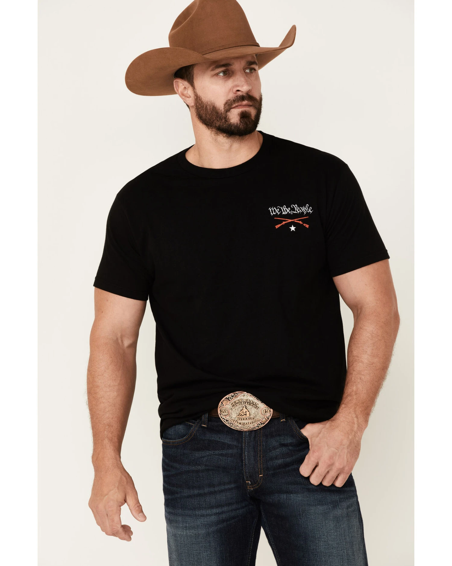 Howitzer Men's Standing Freedom Musket Graphic Short Sleeve T-Shirt 1 Howitzer Men's Standing Freedom Musket Graphic Short Sleeve T-Shirt