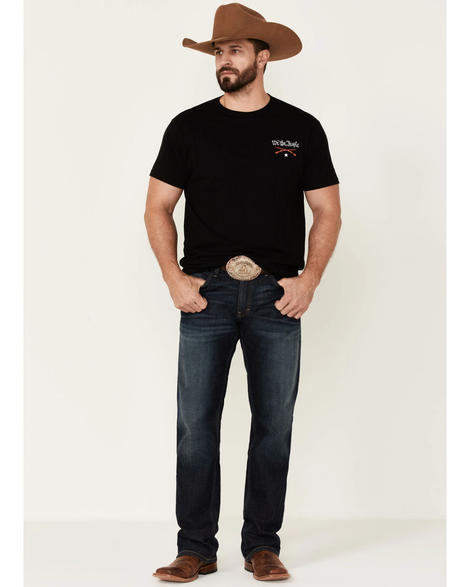 Howitzer Men's Standing Freedom Musket Graphic Short Sleeve T-Shirt 2 Howitzer Men's Standing Freedom Musket Graphic Short Sleeve T-Shirt - Image 2