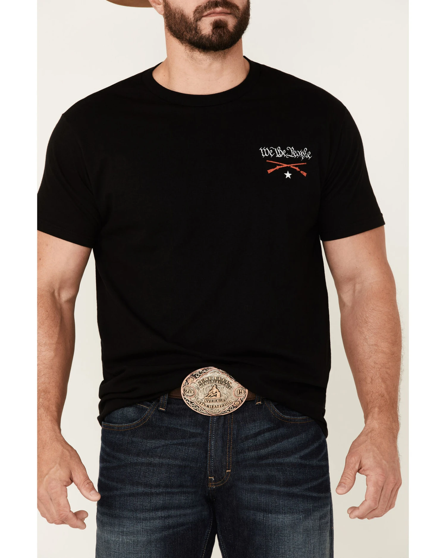 Howitzer Men's Standing Freedom Musket Graphic Short Sleeve T-Shirt 3 Howitzer Men's Standing Freedom Musket Graphic Short Sleeve T-Shirt - Image 3