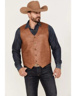 Moonshine Spirit Men's Redhawk Woven Button Down Western Vest 