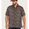 Gibson Men's Honky Tonk Southwestern Print Short Sleeve Button-Down Western Shirt 