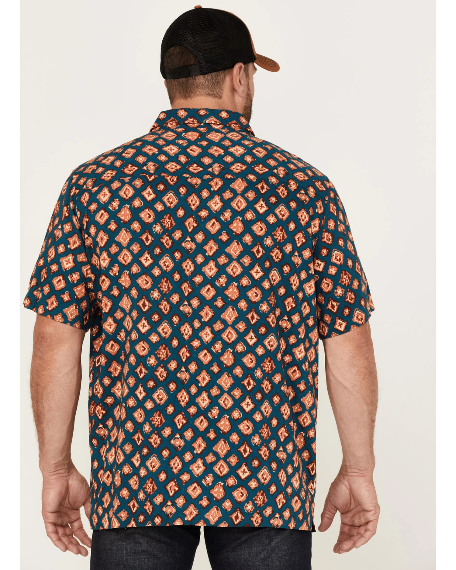 Gibson Men's Honky Tonk Southwestern Print Short Sleeve Button-Down Western Shirt 4 Gibson Men's Honky Tonk Southwestern Print Short Sleeve Button-Down Western Shirt - Image 4