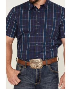 Gibson Men's Lost Leader Plaid Short Sleeve Button Down Western Shirt  -Men Western Cowboy 2000364663 410 P3