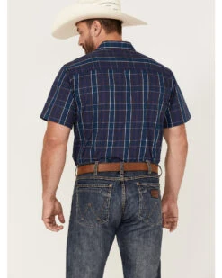 Gibson Men's Lost Leader Plaid Short Sleeve Button Down Western Shirt  -Men Western Cowboy 2000364663 410 P4