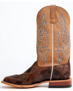 Horse Power Men's Patchwork Western Boots - Broad Square Toe -Men Western Cowboy 2000364671 200 P3