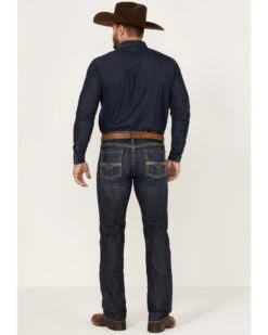 Rock & Roll Denim Men's Revolver Dark Wash Stretch Slim Straight Jeans 