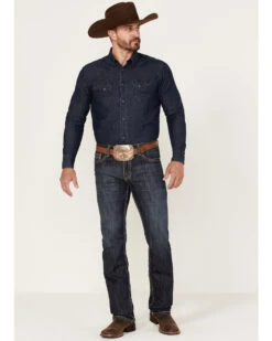 Rock & Roll Denim Men's Revolver Dark Wash Stretch Slim Straight Jeans 6 Rock & Roll Denim Men's Revolver Dark Wash Stretch Slim Straight Jeans -Men Western Cowboy 2000368871 416 P3