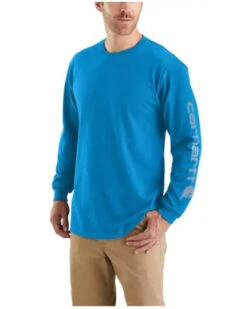 Carhartt Men's Loose Fit Heavyweight Long Sleeve Logo Graphic Work T-Shirt
