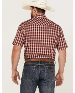 Roper Men's Classic Small Plaid Short Sleeve Pearl Snap Western Shirt  -Men Western Cowboy 2000370650 600 P4