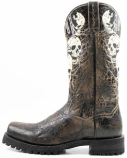 Dan Post Men's Skulls Motorcycle Western Boot - Square Toe -Men Western Cowboy 2000371083 001 P3