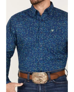 Ariat Men's Benji Floral Print Button Down Western Shirt  -Men Western Cowboy 2000371733 400 P3
