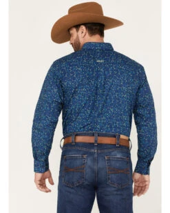 Ariat Men's Benji Floral Print Button Down Western Shirt  -Men Western Cowboy 2000371733 400 P4