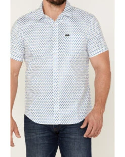 Brixton Men's Charter Teardrop Print Oxford Button Down Western Shirt  -Men Western Cowboy 2000372521 400 P3