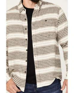 North River Men's Stripe Long Sleeve Button Down Flannel Shirt -Men Western Cowboy 2000372870 110 P3