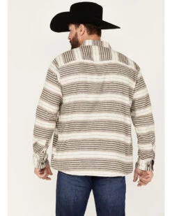 North River Men's Stripe Long Sleeve Button Down Flannel Shirt -Men Western Cowboy 2000372870 110 P4