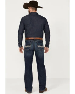 Cinch Men's Grant Dark Stonewash Relaxed Bootcut Stretch Performance Jeans -Men Western Cowboy 2000373482 402 P3