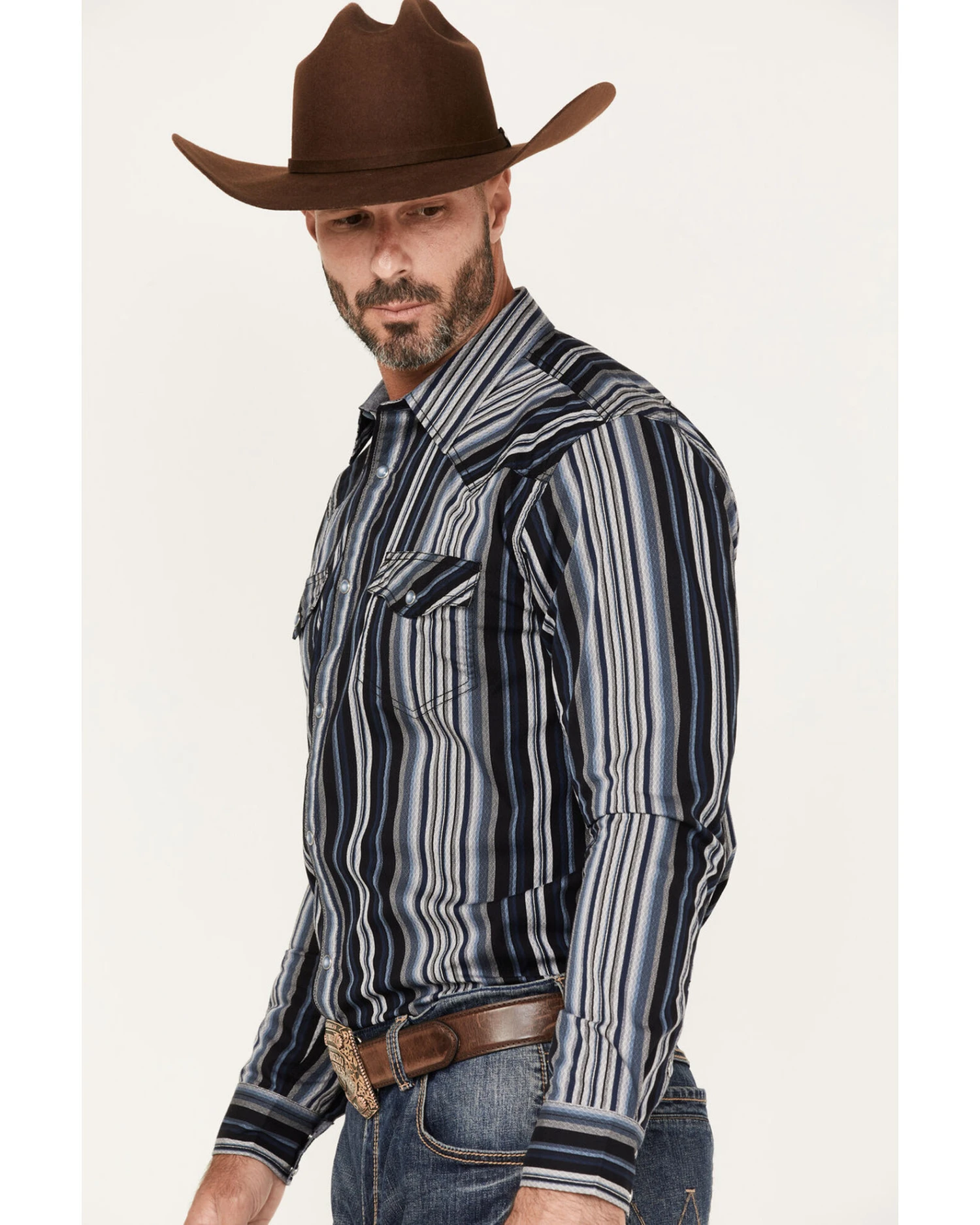 Cody James Men's Hull Vintage Stripe Snap Western Shirt 2 Cody James Men's Hull Vintage Stripe Snap Western Shirt - Image 2