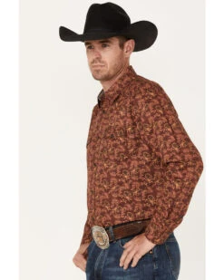 Cody James Men's On Tour Paisley Print Long Sleeve Snap Western Shirt - Big & Tall  -Men Western Cowboy 2000374108 640 P2
