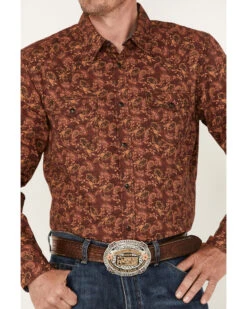 Cody James Men's On Tour Paisley Print Long Sleeve Snap Western Shirt - Big & Tall  -Men Western Cowboy 2000374108 640 P3