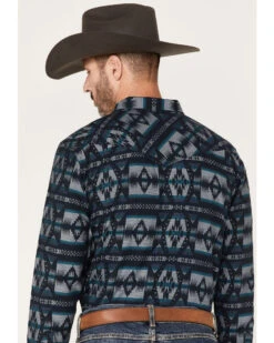 Moonshine Spirit Men's Wolf Moon Southwestern Stripe Snap Western Shirt  -Men Western Cowboy 2000374121 410 P4