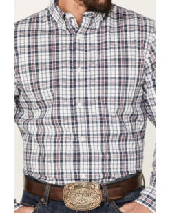 Cody James Men's Tonight Small Plaid Print Button-Down Western Shirt  -Men Western Cowboy 2000374154 100 P3