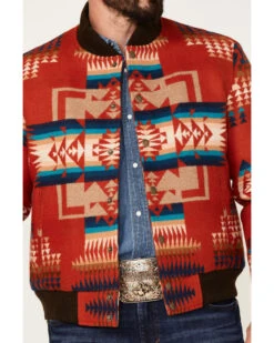 Pendleton Men's Gorge All-Over Print Quilted Snap Bomber Jacket  -Men Western Cowboy 2000374612 600 P3